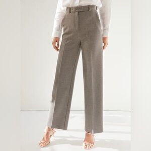 Aritzia Babaton Sadiki Pant in Camel/Navy Tt Houndstooth